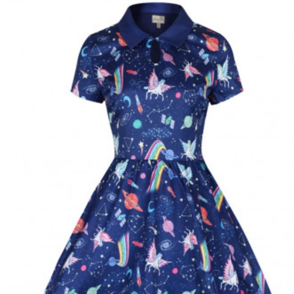 Lindy Bop Space Unicorn Dress, UK 24, US 20